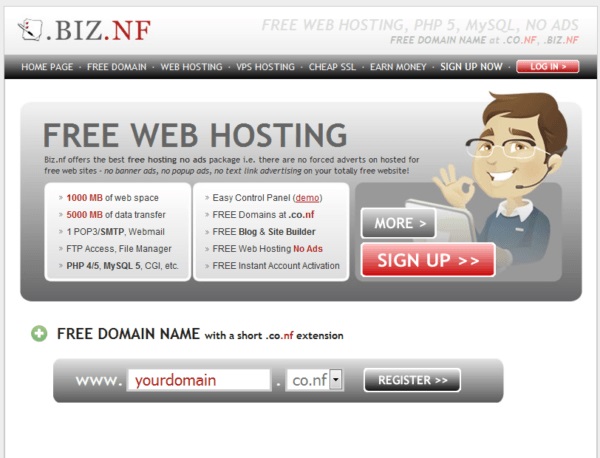 biznf free hosting